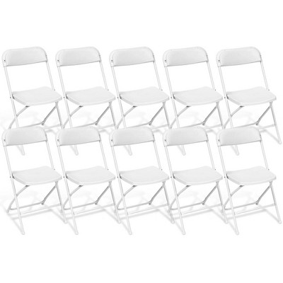 SUGIFT Folding Chairs 10 Pack Plastic Folding Chair for Outdoor Indoor Use 350lb Weight Capacity