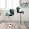DSVIMOY Counter and Bar Stool Upholstered Adjustable Swivel Set of 2 for Modern Dining Spaces, Yellow, 25.5"*17.37"*19" - 3 of 4