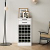 TopComfy Decorative Storage Cabinets Locker with modular 24wine bar cabinet Buffet Cabinet furniture for Kitchen, White, 17.8"*15.95"*35.43" - 2 of 4
