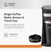 Complete Cuisine Single Serve Coffee Maker and Travel Mug, Compact 14 Ounce Stainless Steel Brewer for Hot Coffee or Tea, Black - 2 of 4
