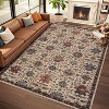 Coucheta Machine Washable Area Rug Low Pile Non-Slip Vintage Floor Carpet for Living Room Bedroom, Multi-Color & Size - 2 of 4