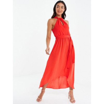 Crepe Halter Neck Hi Low Dress : Crepe Halter Neck Hi Low Dress : Crepe ...