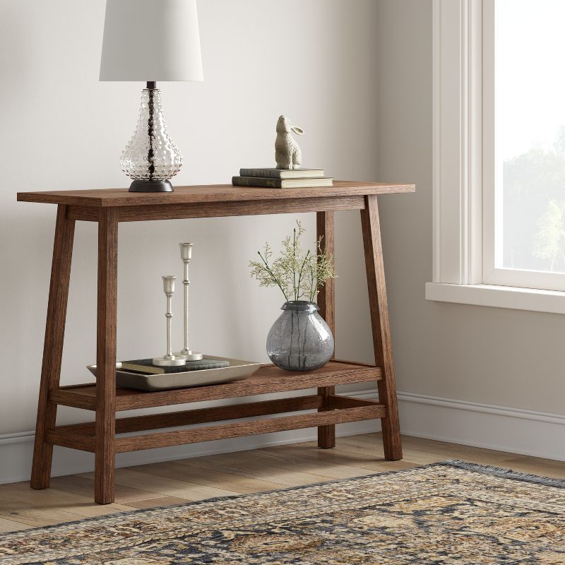 Haverhill Wood Console Table Weathered Brown - Threshold&#8482;, 3 of 8