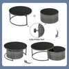 9-Piece Outdoor Patio Wicker Half-Moon Sectional Sofa Set with Nesting Coffee Table and 2 Armchair - 3 of 4