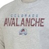 NHL Colorado Avalanche Men's Long Sleeve Ash Gray Crew Neck Fleece Hooded Sweatshirt - 3 of 3