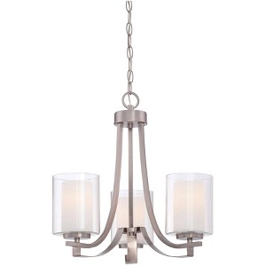 Minka Lavery Minka Parsons Studio 18" Wide Brushed Nickel 3-Light Chandelier - 1 of 3