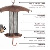 Good Directions Steel Rainy Day Umbrella Inspired Durable Mesh Tube Novelty Bird Feeder 16" - 2 of 4
