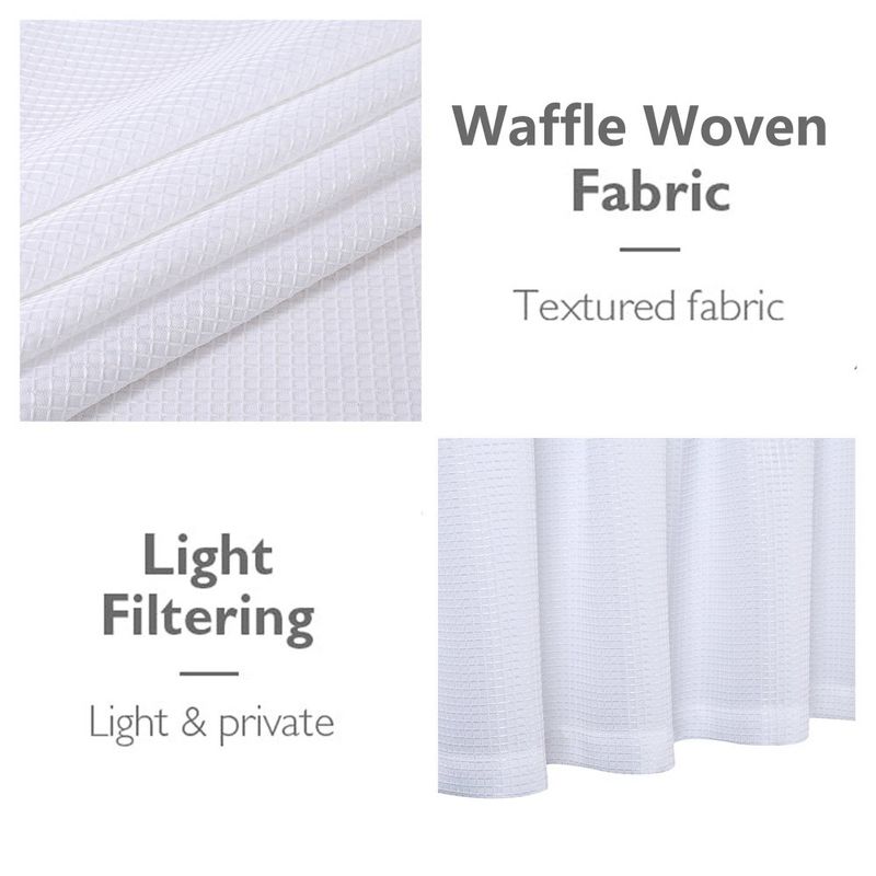 Waffle Weave Rod Pocket Short Kitchen Curtain, 5 of 6