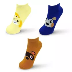 Nintendo Animal Crossing Ankle Sock - Friendly Faces 3pk