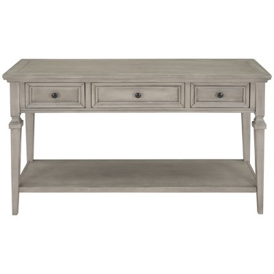 Dexmalle Classic Retro Style Console Table with Three Top Drawers and Open Style Bottom Shelf