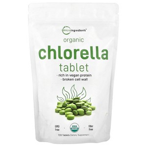 Micro Ingredients Organic Chlorella Tablet, 720 Tablets (0.5 g per Tablet) - 1 of 2