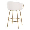 LumiSource Set of 2 Claire Counter Height Barstools PU - 4 of 4