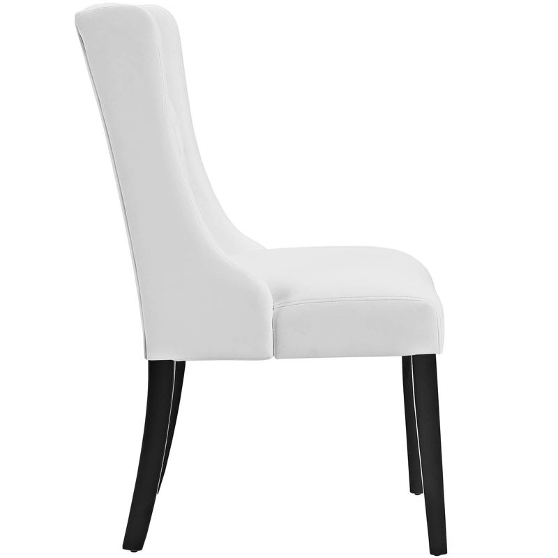 Baronet Tufted Vinyl Vegan Leather Dining Chair White - Modway, 5 of 7