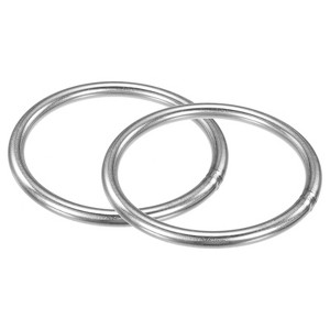 Unique Bargains Dream Catcher Stainless Steel Macrame Wreath Floral Round Metal O Rings 2 PCS - 1 of 4