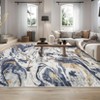 Faux Wool  Modern Abstract Machine Washable Area Rug Non Slip Soft Floor Carpet Low Pile Rug Foldable Nursery Rug for Bedroom - 3 of 4