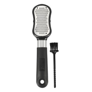 Unique Bargains Removes Dead Skin Coarse And Fine Dual Sided Foot File Black 1Set - 1 of 4