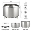 27" Smokeless Fire Pit with Adjustable Airflow, 304 Stainless Steel Wood-Burning Firepit, 360° Heat & Secondary Burn Technology, Outdoor Fire Bowl - 3 of 4