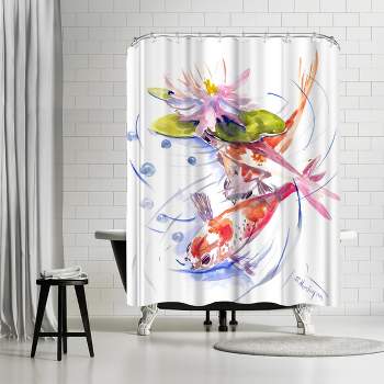 Americanflat 71 X 74 Shower Curtain, Koi Fish By Suren Nersisyan : Target