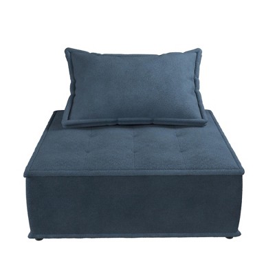 DHP Paloma Upholstered Armless Modular Chair with Backrest Pillow