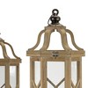 Melrose Natural Wood Hexagon Lantern (Set of 2) - 3 of 3