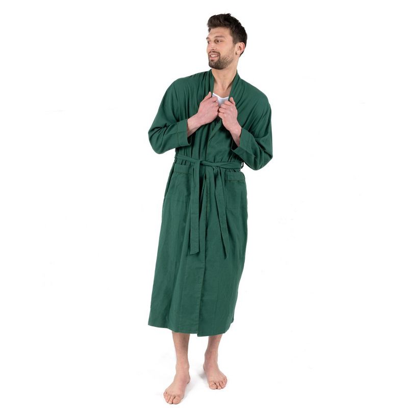 Leveret Mens Flannel Robe, 1 of 3