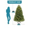 6ft/7.5ft Pre-Lit Christmas Tree with 1838/2514 Tips and 450/750 LED 11 Light Modes with Hinged Branches Metal Stand - 3 of 4