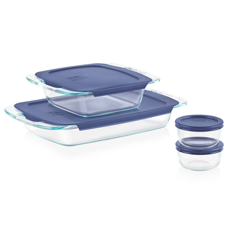 Pyrex Easy Grab 8pc Glass Bake and Store Set, 3 of 10