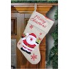 Northlight 19" Beige and Red Santa Claus Embroidered Christmas Stocking - 2 of 4