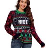 Women's Sequin Embellished Christmas Knit Sweater Loose Fit Pullover Top - 2 of 4