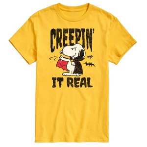 Men's - Peanuts - Creepin It Real Short Sleeve Graphic T-Shirt - 1 of 4