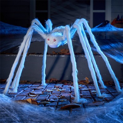 Joyfy 5 Ft Halloween Giant Spider Outdoor Decorations Scary Hairy Spider, Plush Spider for Yard Patio Lawn Garden Window Creepy Halloween Decor Props