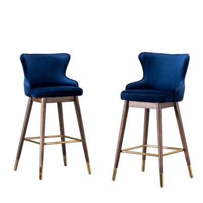 NicBex Set of 2 Bar Stools for Kitchen Island,Modern Counter Bar Stools with Wood Legs,20.5 inch Bar Chairs for Dining Rooms,Kitchens Islands