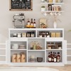 Garvee Buffet Cabinet with Storage, Fluted Sideboard Cabinet with 2 Doors, White Accent Coffee Bar Cabinet for Kitchen Room, Dining Room, Living Room - 3 of 4