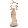 Allegra K Women's Opened Toe Clear Strap Stiletto Heel Lace Up Sandals - 3 of 4