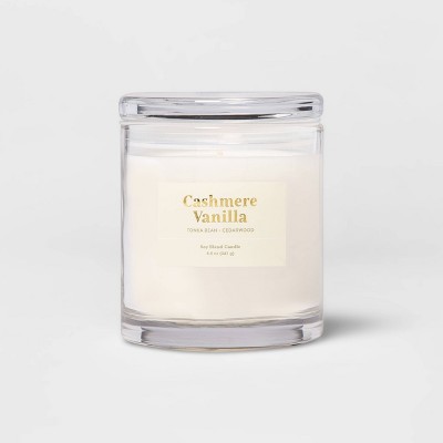 8.5oz Glass Jar Cashmere Vanilla Candle 