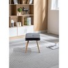 Wooden Step Ottoman with Square Cushion and Non-Slip Pad for Bedroom, Living Room and Kitchen - 3 of 4