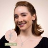 GILDED 1/10 Carat Total Weight Twist Cross Pendant Necklace in 925 Sterling Silver with Natural Diamond and Infinity, 18" Cable Chain - 3 of 4
