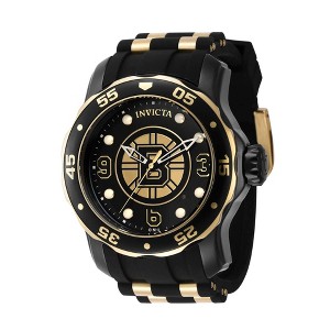 Invicta 42320 Men's NHL Boston Bruins Black Silicone Strap Watch - 1 of 2