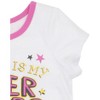 Funstuff Mother's Day Super Hero Mom Toddler Girls' T-Shirt & Cape White & Pink - 3 of 4