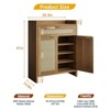 Coolmee Boho Rattan Shoe Cabinet with Storage, 32.4 inch Shoe Organizer with Shelves & Doors, 5 Tiers Shoe Rack Cabinet for Entryway Hallway - 2 of 4