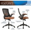 QingMoon Office Chair, Mesh Desk Chair, Mid-Back Computer Task Chair with Height Adjustable Arms and Cushioned Seats for Home Office, Study - 3 of 4