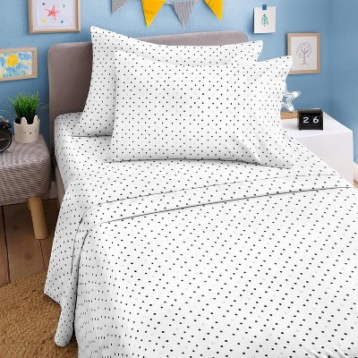 Kids 4 Piece Bed Sheet Set - Cute & Cozy Wrinkle-Resistant with Vibrant Designs - CGK Linens.