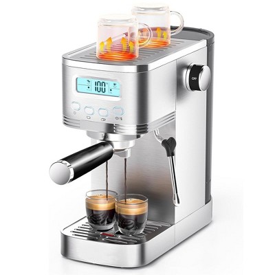 Espresso Coffee Maker with Automatic Milk Frothing System, Temp Adjustable, Steam Wand & Cup Warmer, 20 Bar Espresso Machines for Latte, Cappuccino