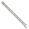 Black Bow Jewelry Men's 14mm Curb Link with Crosses Stainless Steel Bracelet, 8.5 Inch - 2 of 4