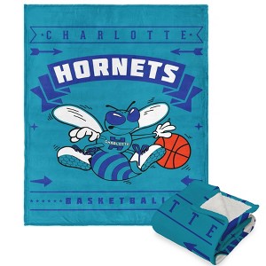 NBA Charlotte Hornets Hardwood Classics Silk Touch Faux Shearling Throw Blanket - 1 of 4