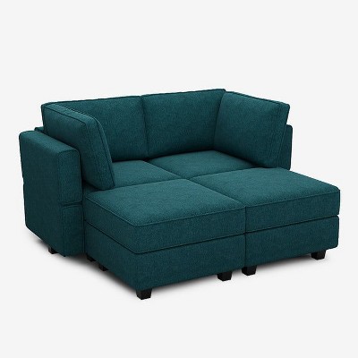 Belffin Modular Terry Sleeper Sofa with Storage Seat (4 Seats + 4 Sides)