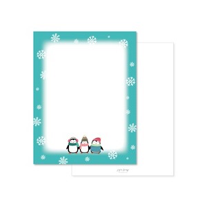 Paper Frenzy North Pole Penguin Trio Friends Holiday Christmas Letterhead Paper Pack of 75 - 1 of 1