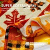Halloween Fleece Throw Blanket, Pumpkin, Leaves Fall Plaid Blanket, Soft Fuzzy Plush for Couch Sofa or Bed, Luxury Flannel Lap Blanket - 4 of 4