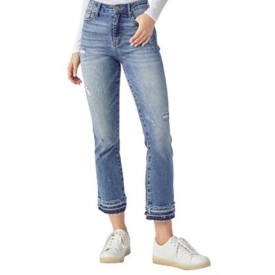 Women's Shadow Hem Straight Leg Jean - RISEN