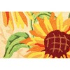 Jellybean State Fair Sunflowers Accent Doormat – 20"x30" Machine Washable Mat for Porch, Entry, or Patio - 2 of 4
